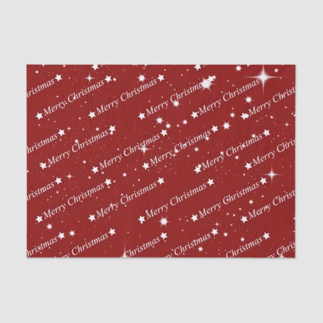 Merry Christmas, holiday greetings, Tissue Paper (Front)