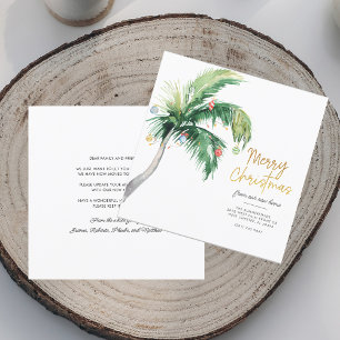 Merry Christmas Holiday Palm Tree We've Moved Announcement