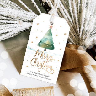 Merry Christmas Holiday Party Favours Family Cooki Gift Tags