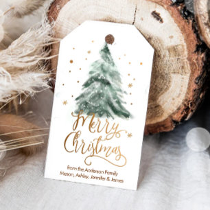 Merry Christmas Holiday Party Favours Family Cooki Gift Tags