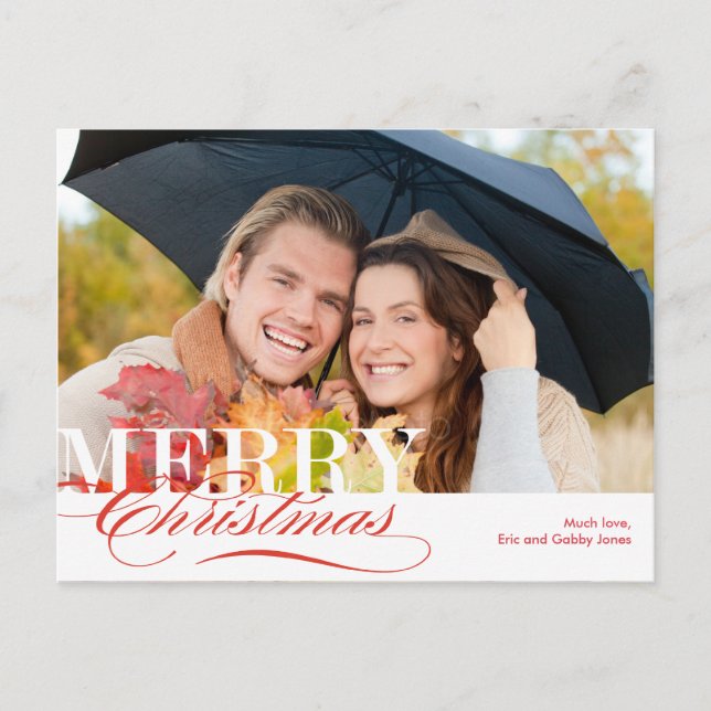 Merry Christmas Holiday Photo Card (Front)