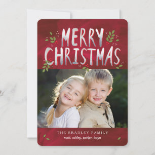 Merry Christmas Holiday Photo Card