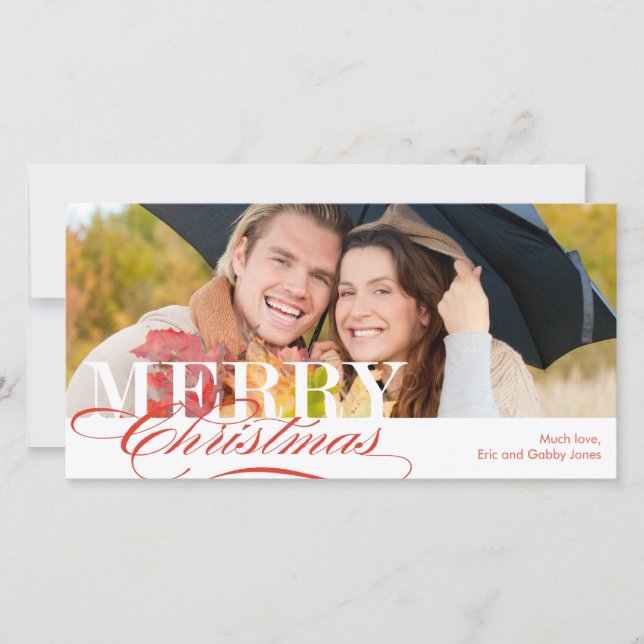 Merry Christmas Holiday Photo Card (Front)