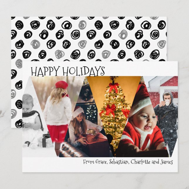 Merry Christmas Holiday Photo Collage (Front/Back)