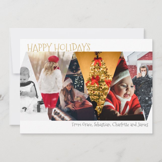 Merry Christmas Holiday Photo Collage (Front)