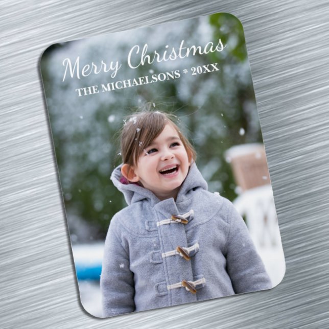 Merry Christmas Holiday Photo Magnet (Creator Uploaded)