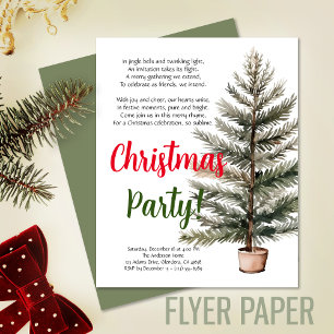 Merry Christmas Holiday Poem Party Invitation Flyer