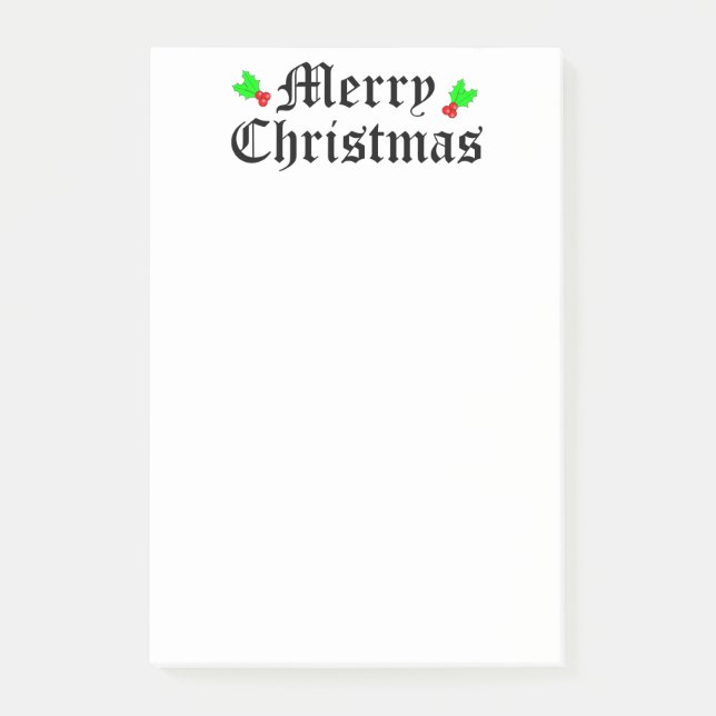 Merry Christmas Holiday Post-It Notes (Front)