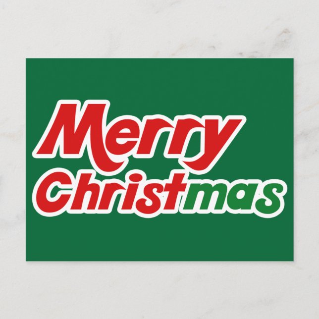 Merry Christmas Holiday Postcard (Front)