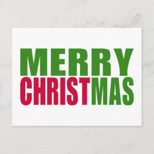 Merry Christmas Holiday Postcard