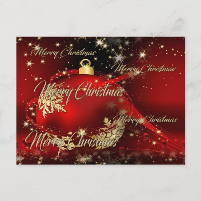 Merry Christmas Holiday Postcard (Front)