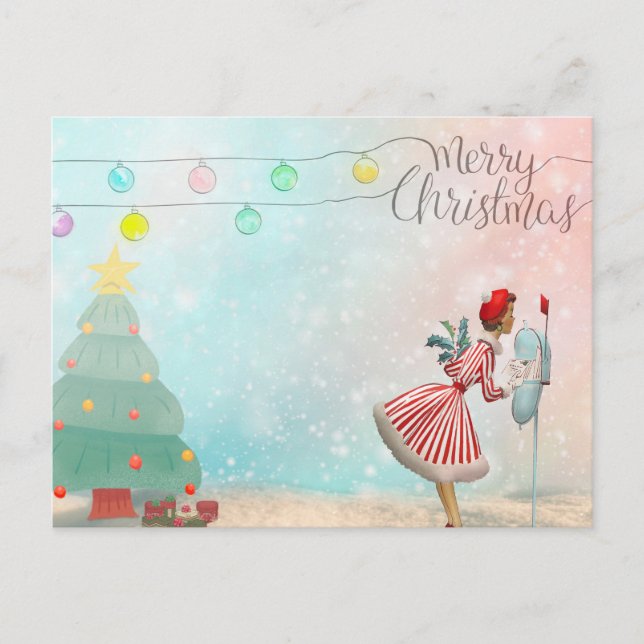"Merry Christmas" Holiday Postcard (Front)