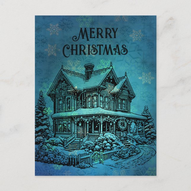 Merry Christmas Holiday Postcard (Front)