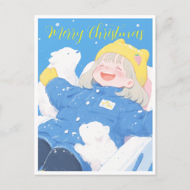 Merry Christmas Holiday Postcard (Front)