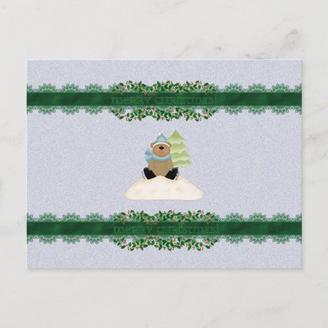 Merry Christmas Holiday Postcard (Front)