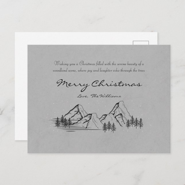 Merry Christmas Holiday Postcard (Front/Back)