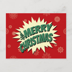 Merry Christmas Holiday Postcard