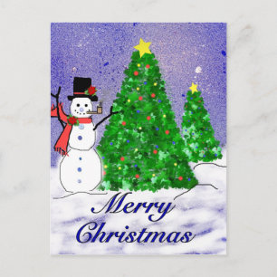 Merry Christmas Holiday Postcard