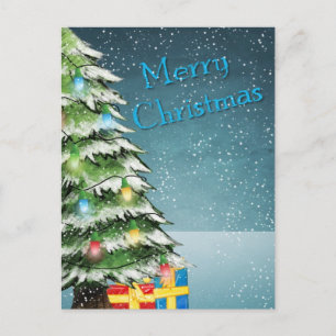 Merry Christmas Holiday Postcard