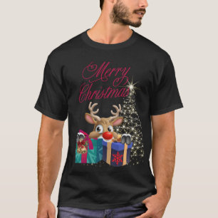 Merry Christmas Holiday Raindeer T-Shirt