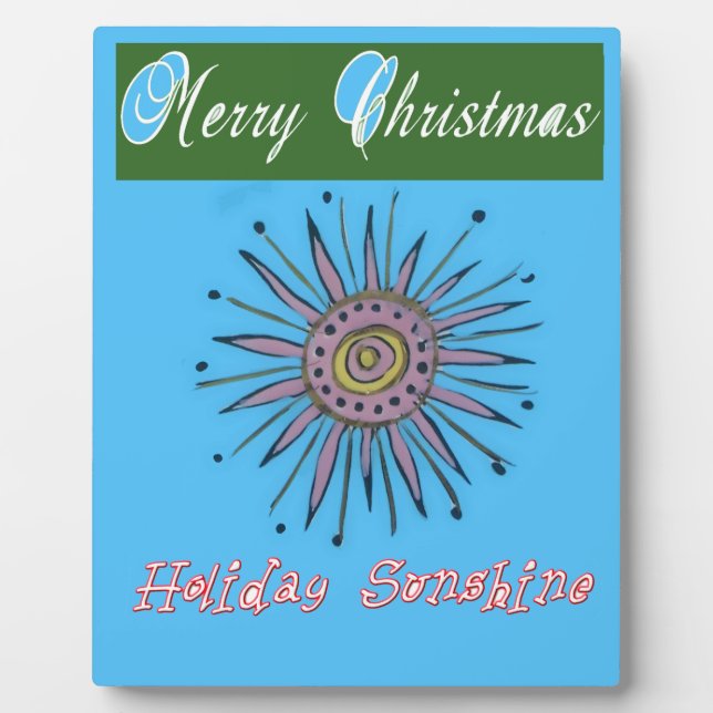 Merry Christmas Holiday Sunshine Collection Plaque (Front)