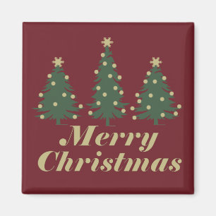merry christmas holiday tree decor magnet