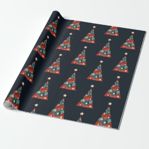 Merry Christmas holidays abstract art xmas tree Wrapping Paper