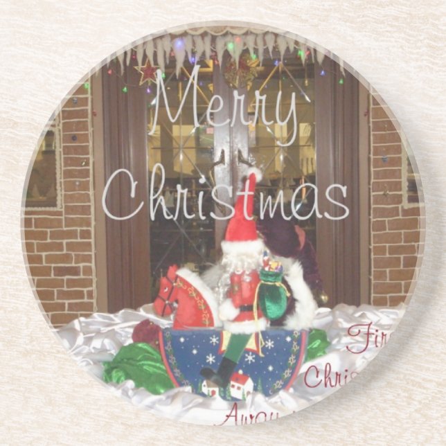 Merry Christmas Holidays Away from Home Collection Coaster (Front)