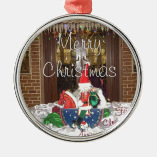 Merry Christmas Holidays Away from Home Collection Metal Tree Decoration