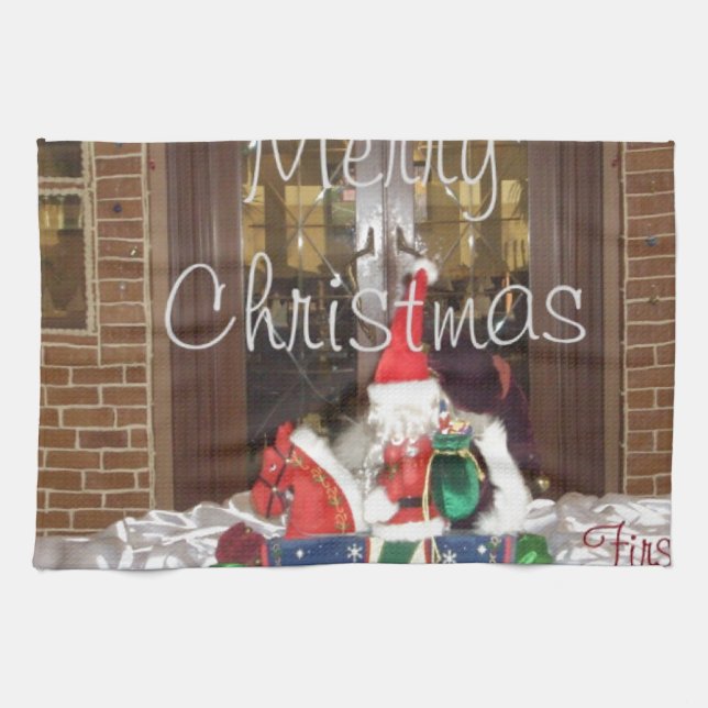 Merry Christmas Holidays Away from Home Collection Tea Towel (Horizontal)