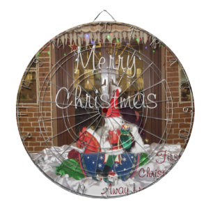 Merry Christmas holidays away from home Inspired A Dartboard