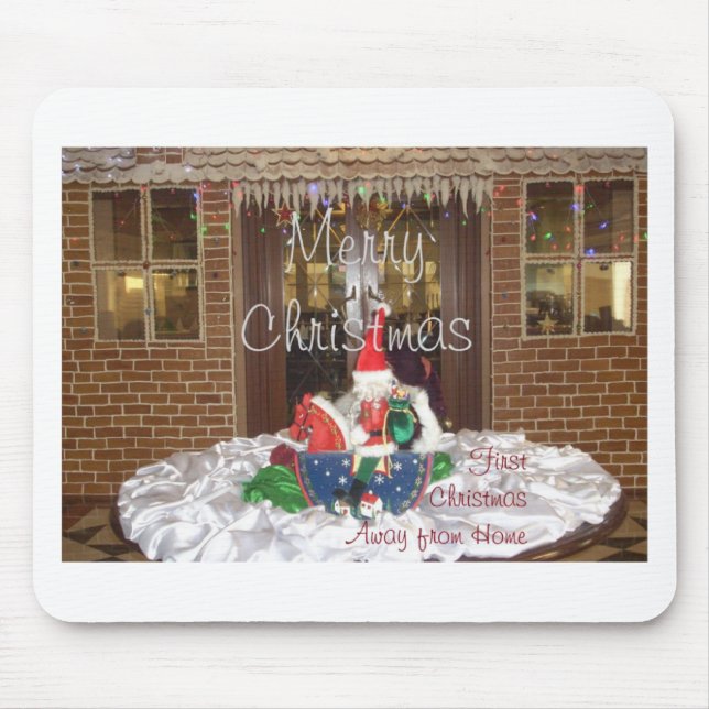 Merry Christmas holidays away from home Inspired A Mouse Mat (Front)