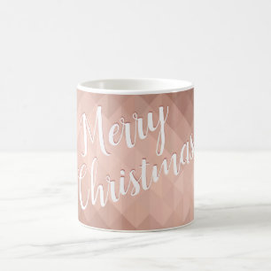 Merry Christmas holidays rose gold chic design Coffee Mug