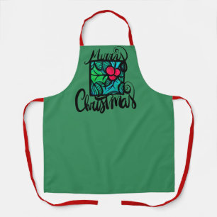 Merry Christmas Holly                              Apron