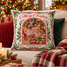 Merry Christmas Holly Berries Bow Arch Photo