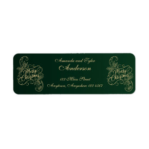 Merry Christmas Holly Green Greeting Holiday