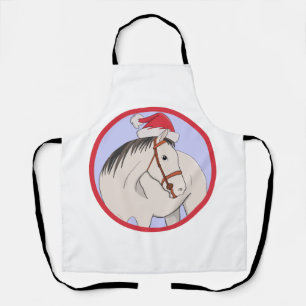 Merry Christmas Horse Apron