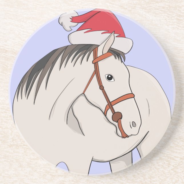 Merry Christmas Horse Coaster (Front)