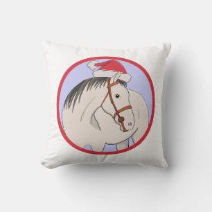 Merry Christmas Horse Cushion