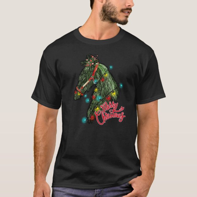 Merry Christmas Horse Essential T-Shirt (Front)