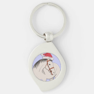 Merry Christmas Horse Key Ring