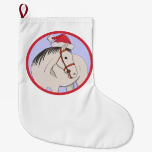Merry Christmas Horse Large Christmas Stocking