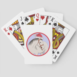 Merry Christmas Horse Playing Cards