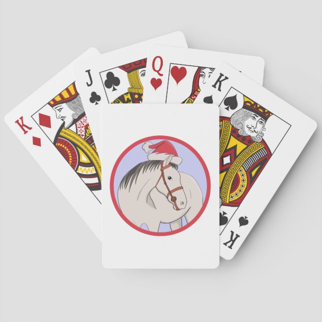 Merry Christmas Horse Playing Cards (Back)