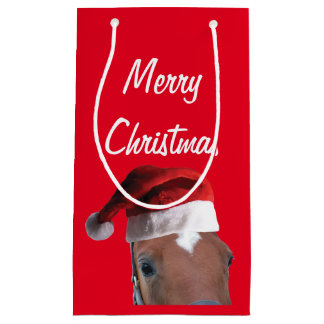 Merry Christmas Horse Small Gift Bag
