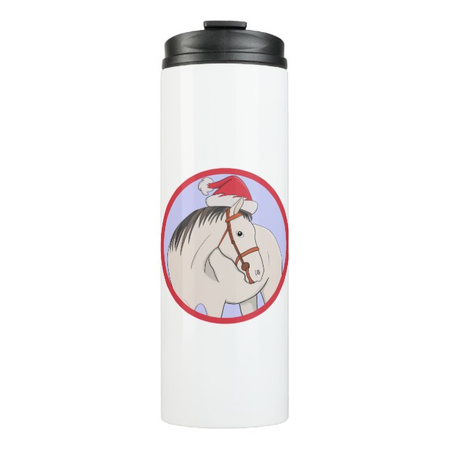 Merry Christmas Horse Thermal Tumbler (Front)