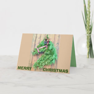 MERRY CHRISTMAS HORSE WREATH CARD
