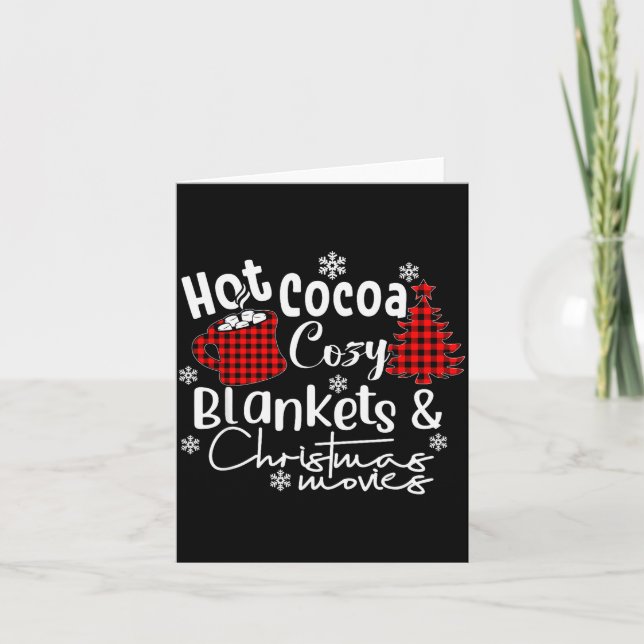 Merry Christmas Hot Cocoa Cozy Blankets &amp; Chri Card (Front)