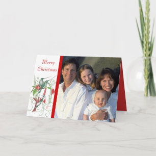 Merry Christmas Humingbird Your Family Photo Holiday Card