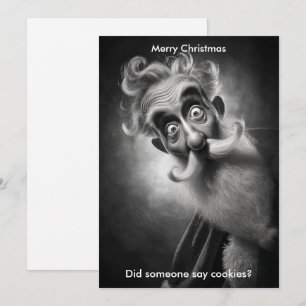 Merry Christmas Humor Santa Holidays greeting  Holiday Card